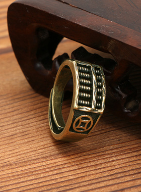 仿古玩做旧国潮复古算盘戒指男女