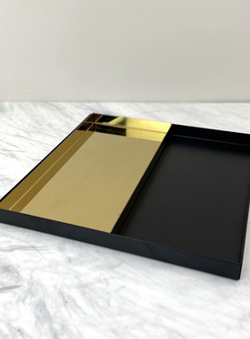 北欧黑色金属收纳盘，现代设计，