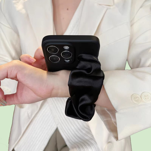 适用iPhone15手机壳16 17 Pro Max苹果14 Plus卡包13白鹿同款手腕带AIR弹力丝巾12 11 Promax松紧带XS女XR套8 - 图0