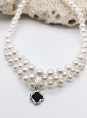 银珍珠女甲状腺术后遮挡项链