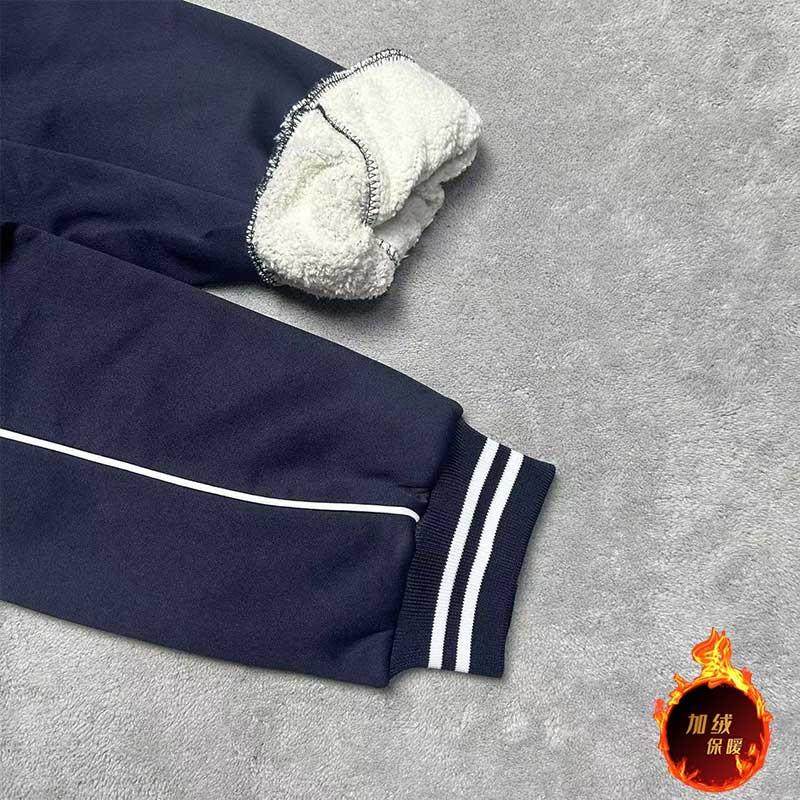 秋冬羊羔绒束脚白条初高中小学生防风保暖校裤加绒加厚收口校服裤,淘宝优惠券,粉丝福利购,淘宝优惠卷