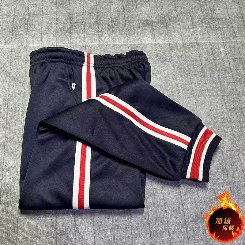 秋冬加绒加厚初高中小学生白红白一道杠束脚修身显瘦保暖校服裤子,淘宝优惠券,粉丝福利购,淘宝优惠卷