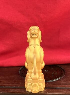 中式合金生肖狗招财进宝摆件