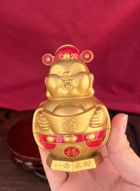 金色陶瓷招财财神爷摆件