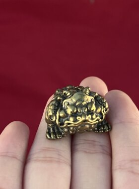 黄铜金蟾招财茶宠摆件