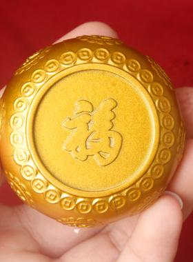 招财进宝聚宝盆沙金摆件 金碗聚财 居家办公室店铺财位摆放