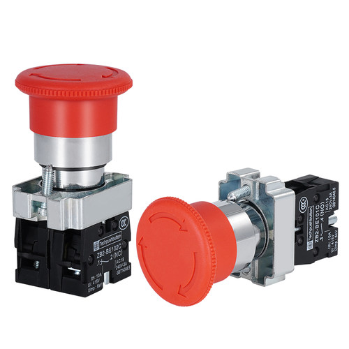 急停按钮 紧急停止开关按钮自锁XB2-BS545 22mm 一开一闭自复位 - 图0