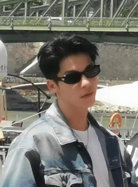 许光汉同款椭圆猫眼男小框墨镜