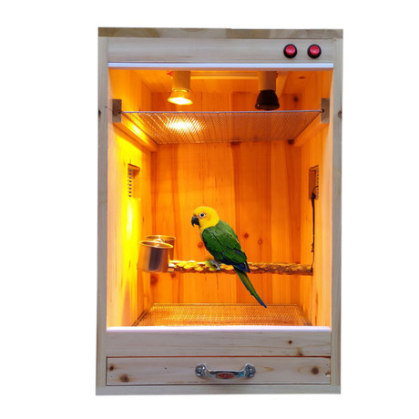 Parrot Incubator Wooden Box Temperature Control Hand Raised Baby Bird Tiger Skin Black Phoenix Brood Box