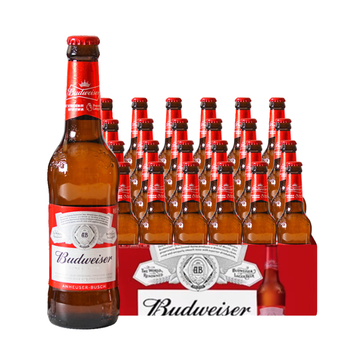 Budweiser百威瓶装啤酒经典美式拉格黄啤酒275ml*24瓶整箱小瓶装 - 图3