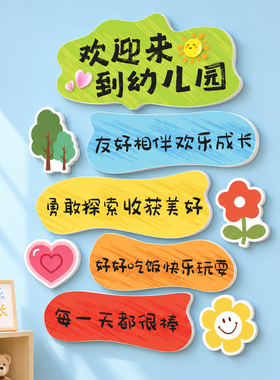 欢迎来到幼儿园环创材料教室墙贴