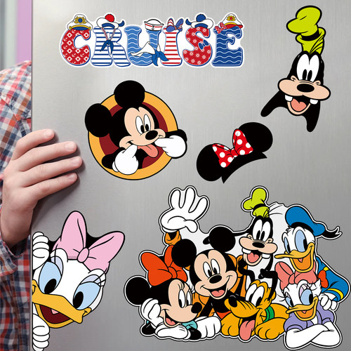 迪士尼游轮门贴磁吸卡通创意贴纸入户门冰箱贴派对家居可爱小礼物 - 图1
