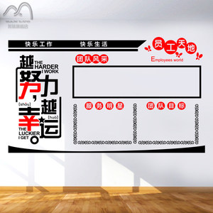 团队风采企业布置墙贴纸 员工天地公司励志墙贴 英雄榜公司文化贴