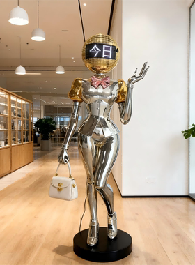 3D女神雕塑摆件太空动漫机器人