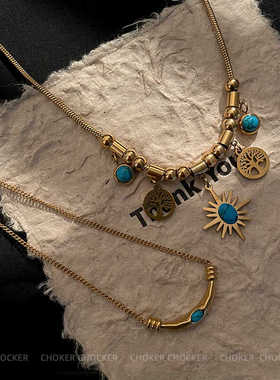 vintage中古项链钛钢不掉色