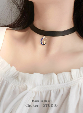 choker项圈手工原宿甜美风月亮猫