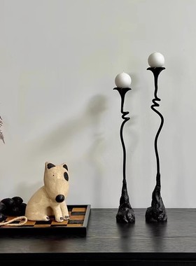 侘寂风美式复古烛台轻奢