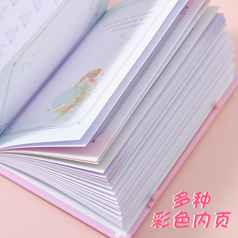 十二星座密码笔记本 梦幻ins创意男女孩日记本记事本小学生少女心文艺精致星空手账本子可爱彩页厚网红套装