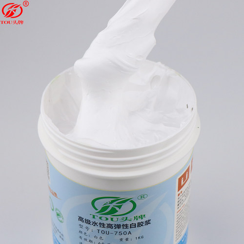头牌750高档棉布高弹性胶浆丝印油墨服装手工印花水性透明浆白黑 - 图2