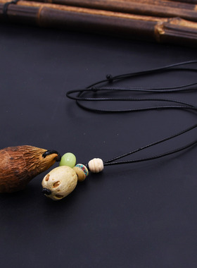 国风项链新中式果实编织绳项饰女
