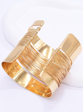 欧美风小众设计感多层缠绕手镯女