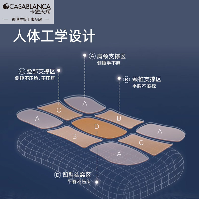 卡撒天娇酒店枕记忆棉枕头床上用品枕头成人光面柔软枕芯慢回弹,淘宝优惠券,粉丝福利购,淘宝优惠卷