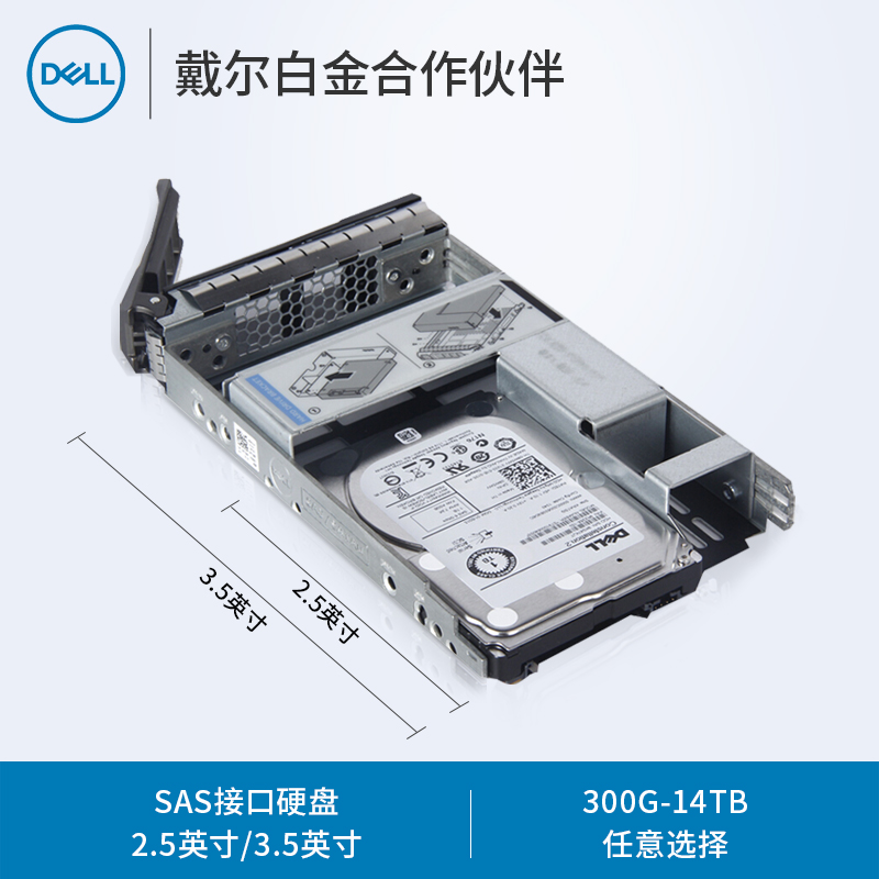 全新DELL戴尔服务器硬盘300G/600G/1T/2T/4T/8T/12T/16T/18T/20T/1.2T/2.4TB企业级SAS - 图1