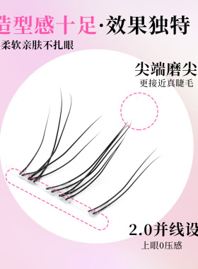 丝丝小姐我见犹怜下睫毛超细软自然狐系野生凌乱空气感分段式新手