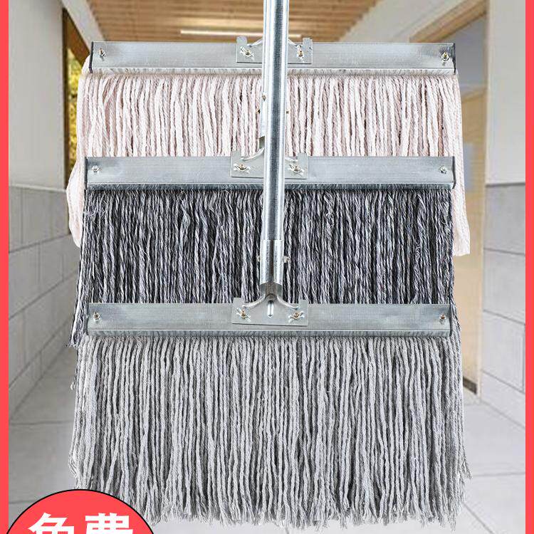 老式棉线拖把工厂车间专用加宽商场食堂特大号棉线拖把墩布一拖净