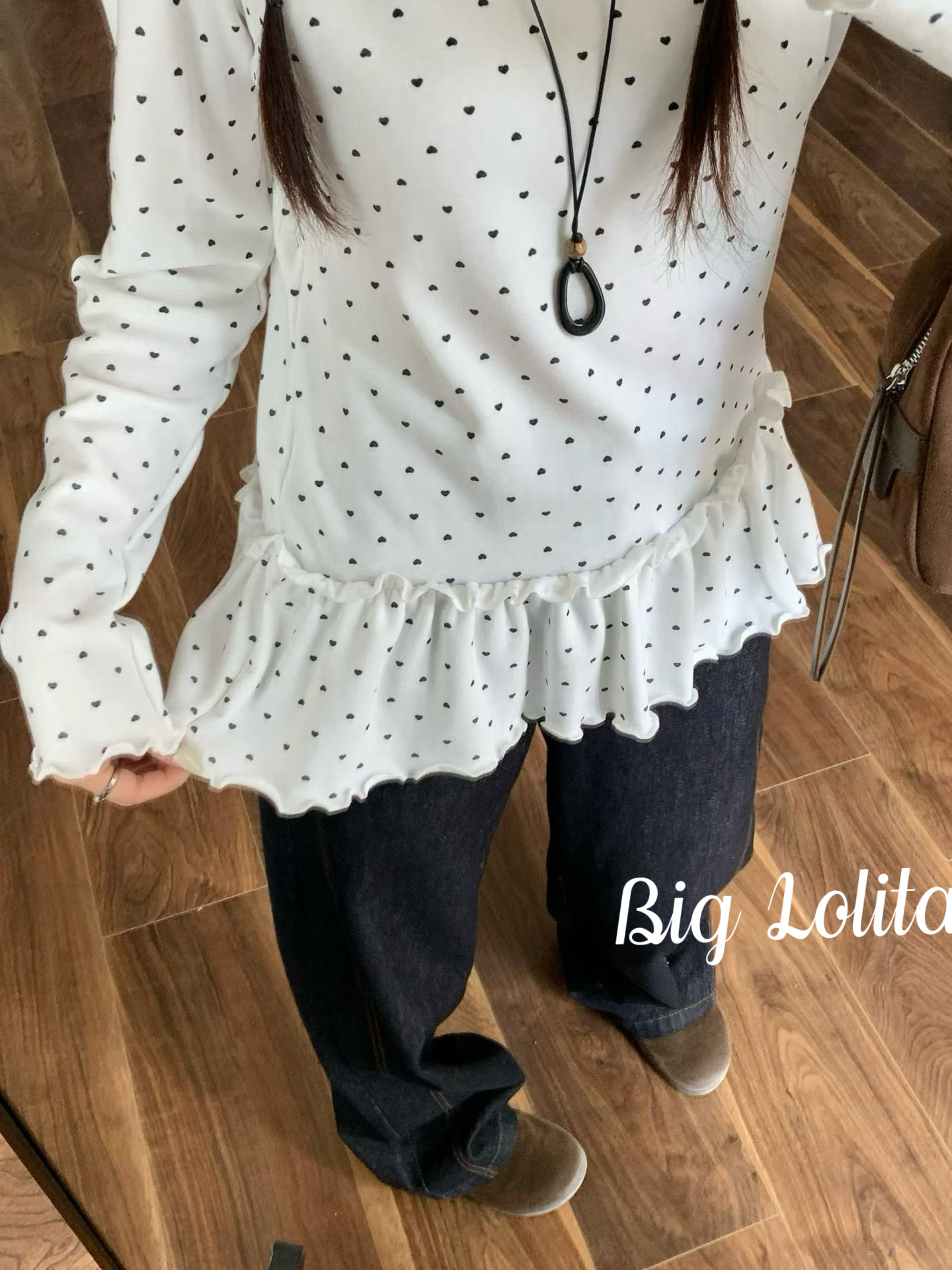 【芝士爱心】大码加绒秋冬蕾丝花边针织衫女微胖可爱长袖上衣胖MM,淘宝优惠券,粉丝福利购,淘宝优惠卷