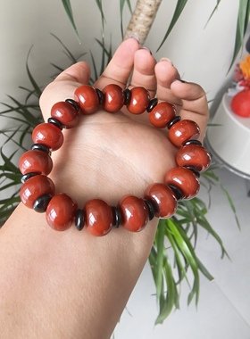 实拍天然南红玛瑙手串男女款时尚百搭玉石手链送朋友送家人礼物