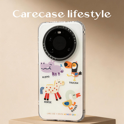 CARECASE 动物园/斑点海星/爱心猫咪华为磨砂手机壳 适用于华为Mate 80 Pro Max 童趣卡通插画 简约小众防摔 - 图0