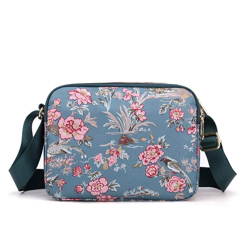 多层做生意包新款收钱斜跨女包单肩包斜挎包印花女士休闲妈妈包包 - 图1