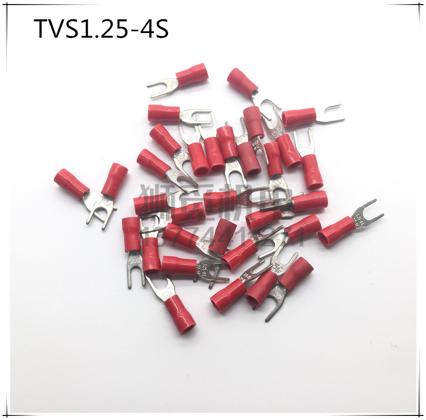 苏州源利 叉形绝缘端子SV1.25-3/4W TVS1.25-3S/4S/5紫铜 100只