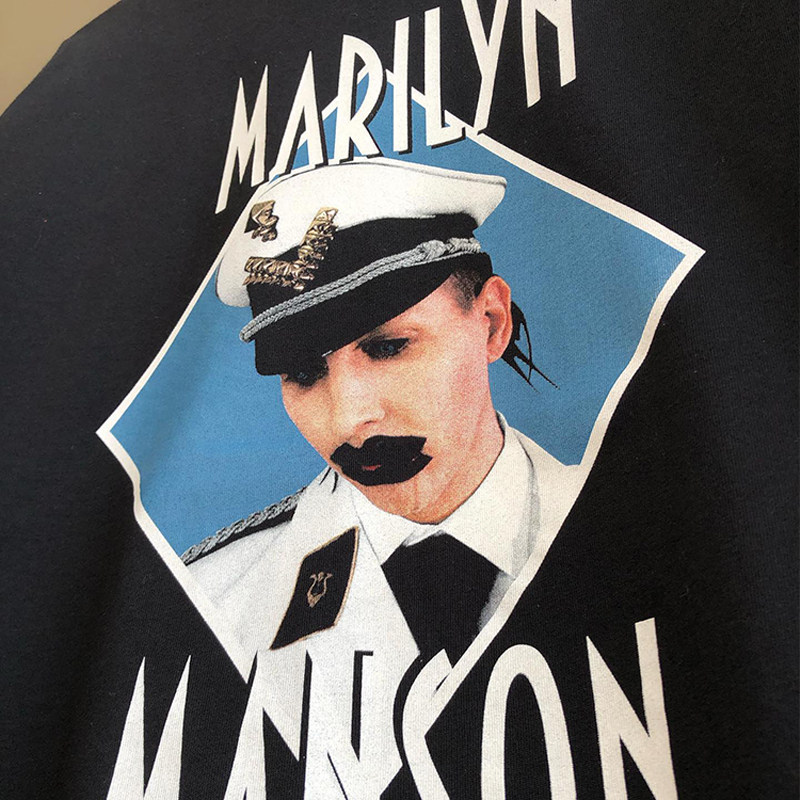 美式潮牌Marilyn Manson玛丽莲曼森hiphop高街风短袖男女情侣T恤,淘宝优惠券,粉丝福利购,淘宝优惠卷