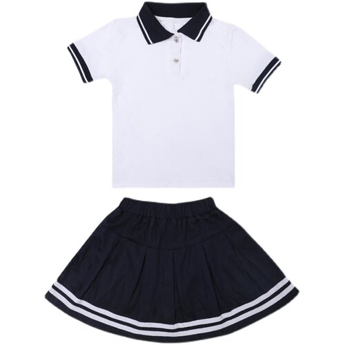 幼儿园园服夏装夏季套装小学生校服纯棉班服儿童短袖毕业照服定制 - 图3
