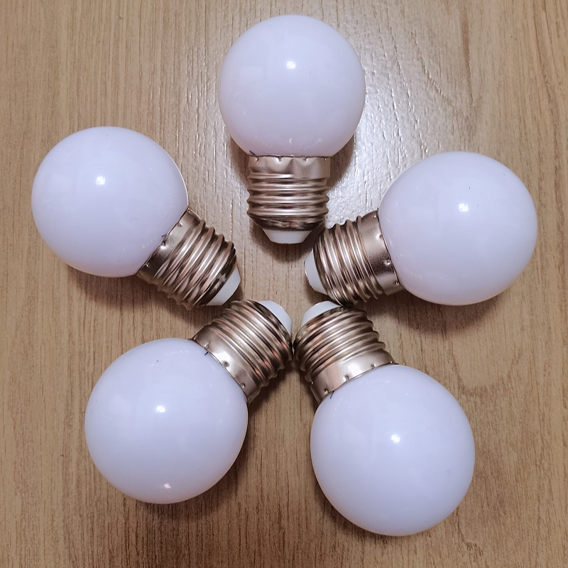彩色LED球泡红光灯3W小灯泡E27螺纹 暖白220V白光5W节能Led暖光灯 - 图1