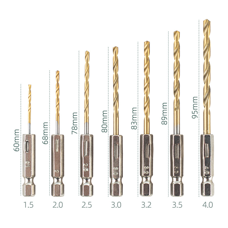 13PC六角柄麻花钻1/4