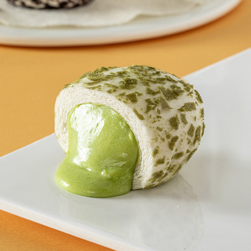 乐肴居爆浆流沙包早餐速食广式早茶速冻食品紫薯包半成品港式包子