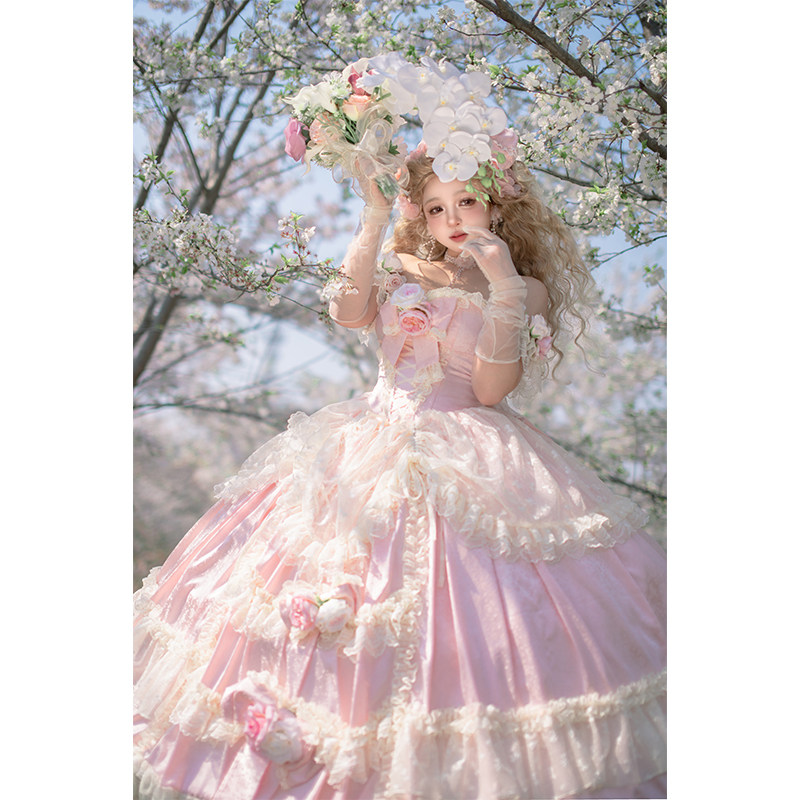 【恋与玫瑰】恋人爱意·浪漫公主风成人礼花嫁婚纱礼服可订婚结婚,淘宝优惠券,粉丝福利购,淘宝优惠卷