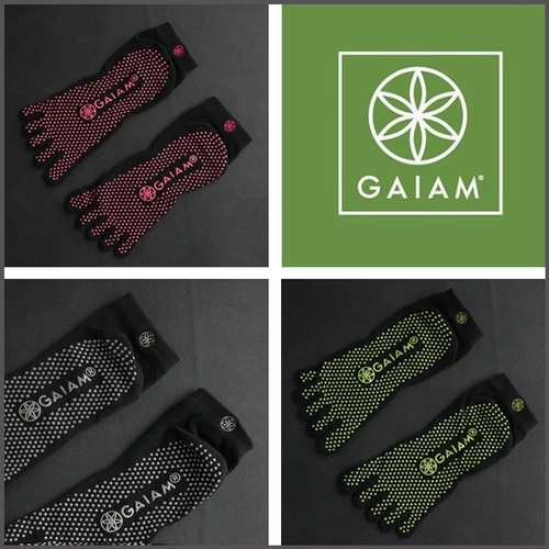 Оригинальная внешняя торговля Original Gaiam Yoga Five -Finger Nops Nops Professional Silicone Non -Slip Pilate Мужские и женские танцевальные носки