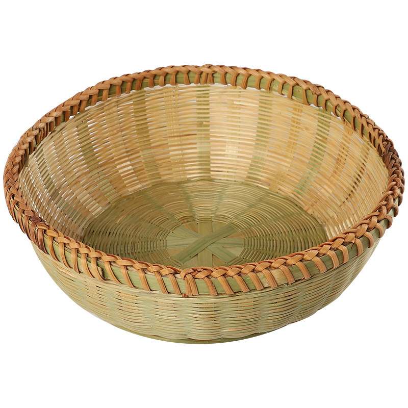 竹编果盘馒头筐竹篮果篮手工零食盘厨房沥水篮子水果盘田园竹制品,淘宝优惠券,粉丝福利购,淘宝优惠卷