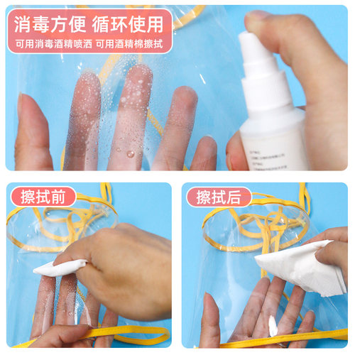 婴儿防护帽子防飞沫初生防护面罩儿童防护帽宝宝防尘帽防风隔离帽 - 图3