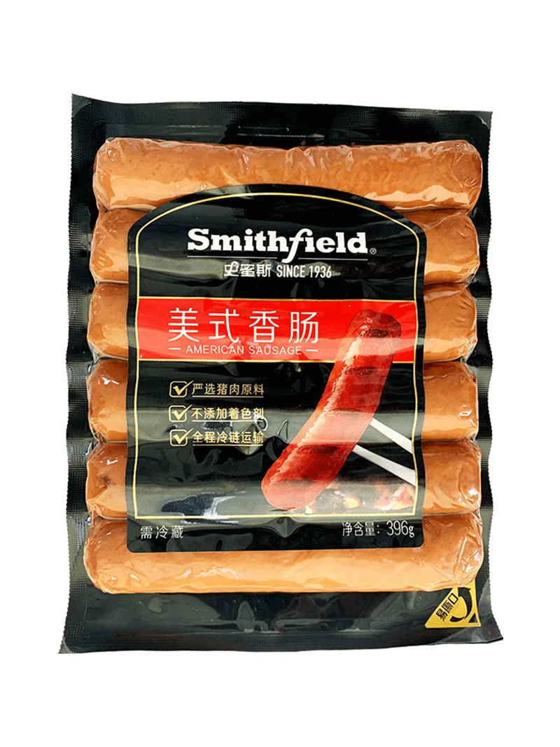 smithfield美式香肠396克 火腿肠早餐肉肠烧烤肠食品囤货囤货 - 图0