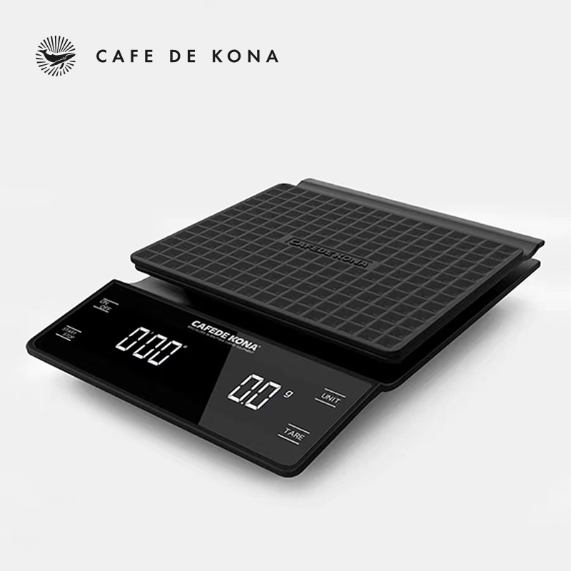 CAFE DE KONA手冲咖啡电子秤 吧台 食品 称重 计时 LED显示 3000g - 图0