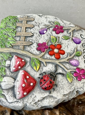 外贸样品花园复古水泥装饰摆件庭院阳台户外园艺花卉鸟虫装饰摆件