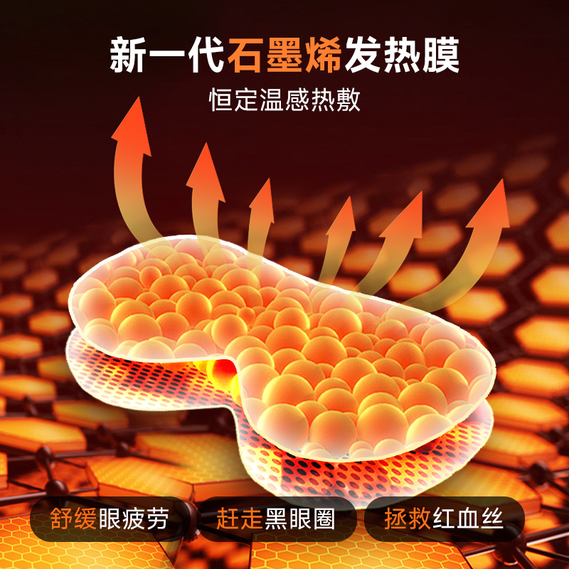 云康宝热敷眼罩蒸汽充电无线加热缓解眼疲劳遮光午睡冰敷护眼神器 - 图3