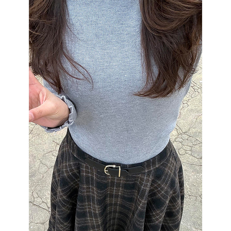 美拉德格子半身裙女长款设计感大码胖mm遮肚藏肉a字秋季大摆裙子,淘宝优惠券,粉丝福利购,淘宝优惠卷