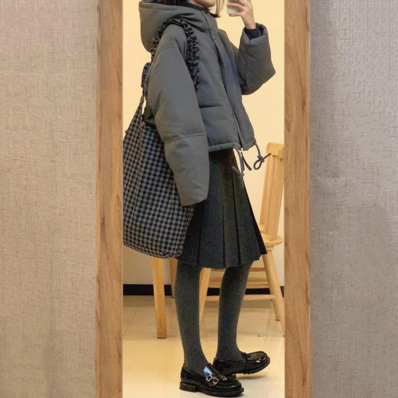 灰色格雷系重工压褶毛呢半身裙女冬季大码胖mm显瘦伯克利a字中裙,淘宝优惠券,粉丝福利购,淘宝优惠卷