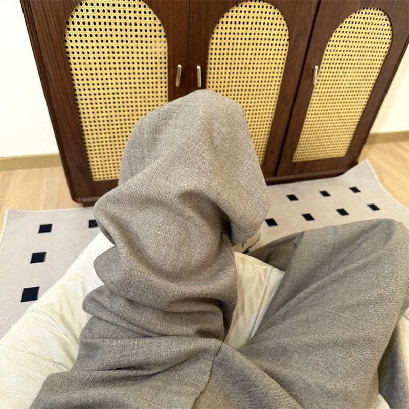 春季老钱风淡人高知穿搭西装裤女直筒胖mm大码休闲松弛感阔腿裤子,淘宝优惠券,粉丝福利购,淘宝优惠卷